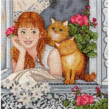 "М.П.Студия" арт.НВ-618 "Весенняя красавица" Набор для вышивания мулине 25*25см