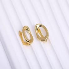 Швензы для сережек с английской застежкой из нержавеющей стали 17мм арт.ИВ-131 золотое покрытие 18К