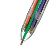 Ручка шариковая автоматическая 6 цветов арт.1302046