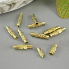 Замок для бус винт-бочонок 15*4мм арт.FZ0001G золото