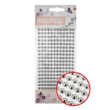 Полубусины клеевые   6мм арт.ФУ-10480 серебро (216шт)