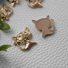 Термоукрашение "Кот" 17*17мм металл арт.280