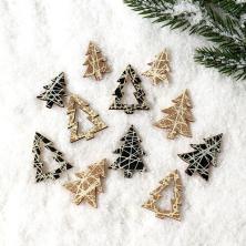 Декор дерево "Елочка" светится в темноте 30*40мм арт.6249794