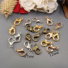 Карабин для бижутерии 12*7мм арт.ФУ-11827 ассорти