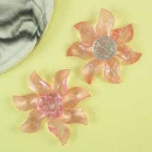 Розочка акрил 65мм арт.AB-1 розовый