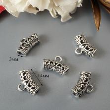 Бейл 3*13мм отв-е d-1,5мм арт.ИВ-616 серебро