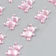 Стразы "Медведи" 27,5*10см арт.9891367 (33шт) св.розовый