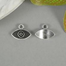 Подвеска "Глаз" 12*15мм арт.FP2011 серебро