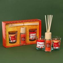 Диффузор+2свечи набор "Чудес, Тепла и Уюта" 20*12,5*5см Мандарин арт.9469162