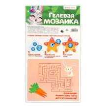 Мозаика гелевыми стразами "Зайчик на полянке" 16*29см арт.7425643