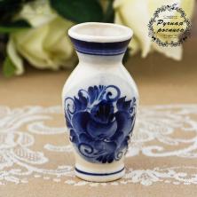 Ваза фарфор 9*3,5*3см гжель арт.692781 белый