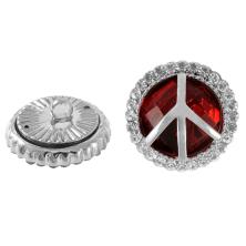 Кабошон-пуговица флоризель 19мм металл со стразами арт.KN-342/1