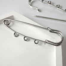 Основа для броши 6,5см арт.ИВ-661 серебро