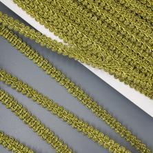 Тесьма металлизированная 10мм арт.ФУ-10627 лимонное золото