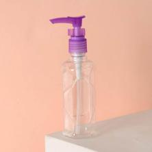 Флакон ПЭТ с дозатором 100мл d-3,8см h-15,5см арт.2565723 прозрачный/микс