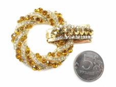 Застежка шубная со стразами арт.ФУ-2331