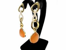 Серьги арт.ФУ-6910 золото/оранжевый