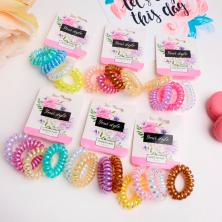 Резинка для волос "Пружинка" арт.3501991 ассорти (4шт)