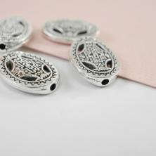 Бусины металл 14*10*3мм арт.302-812 серебро-29