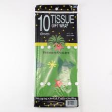 Бумага тишью 50*66см "Новый год" арт.118-100620 зеленый/микс (10листов)