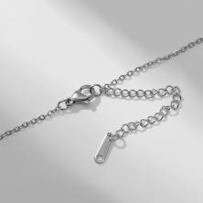 Кулон "Змея" 40см арт.9690826 серебро/зеленый