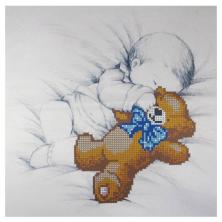 1247 "Мишутка" Рисунок на ткани "Конек" частичная вышивка 25*25см