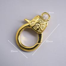 Карабин для бижутерии 30*20мм арт.AF-03 золото