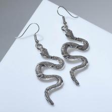 Серьги "Змея" 50*20мм арт.7795712 серебро