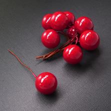 Ягоды на проволоке d- 1,8cм 6,5см арт.G60/30 красный