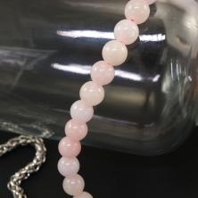 Бусины "Кварц"  8мм 38см арт.SF-7591 св.розовый микс-65 (50бусин)