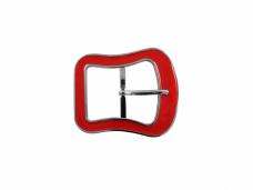 Пряжка металл 76*63/34мм арт.Т-1556 никель/красный