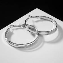 Серьги-кольца d-3,5см "Карма" арт.5427125 серебро