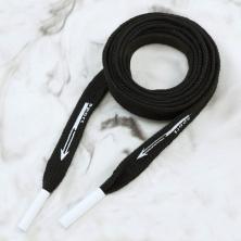 Шнурки для одежды плоские 10мм 130см арт.SLF057 черный