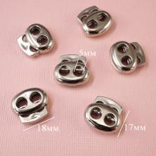 Фиксатор 17*19мм отв. 5мм никель