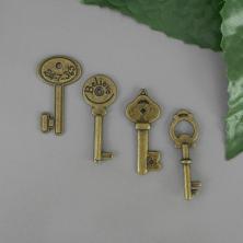 Ключи 26*45мм ассорти арт.MG.ME.201 бронза (4шт)