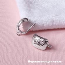 Заготовка для серег англ.застежкой нерж. сталь 17мм арт.ИВ-877 никель