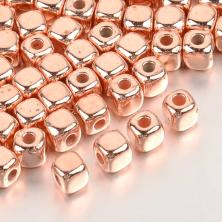 Бусины акрил "Квадрат" 3*3мм арт.ИВ-153 роз.золото (50шт)