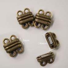 Замок магнитный 14*19мм отв-е 3мм арт.111913