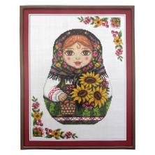NM/НМ-1791 "Русская матрешка. Осень" Набор для вышивания мулине и бисером PANNA 22*29см