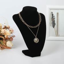 Подставка для украшений "Бюст" 17*11*23см h23см арт.405586 черный