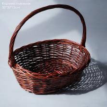 Корзина плетеная 35*30*13см лоза арт.SF-7072 коричн.