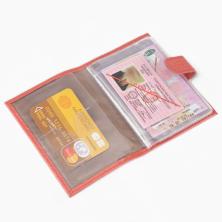 Обложка для автодокум нат.кожа арт.5069315 розовый металлик