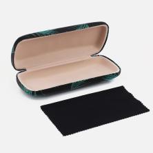 Футляр для очков иск.кожа с салфеткой 15,5*3*6см арт.9706171 черный/микс