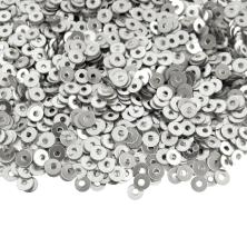 Пайетки цветные 3мм арт.ZF-09 01-серебро (10гр)