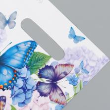 Пакет п/э с вырубной ручкой 30*20см "Бабочки" 30мкм арт.10941742