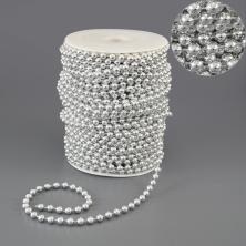 Бусы  6мм арт.ФУ-7381 серебро