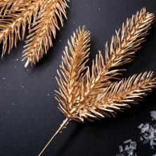 Веточка 17см ели арт.9561189 золото