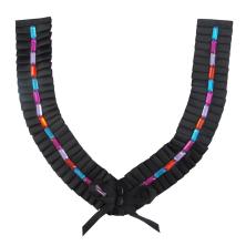 Украшение пришивное с камнями арт.CCA-2293 черный/цветной