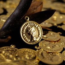 Монетки 15мм арт.8929 золото