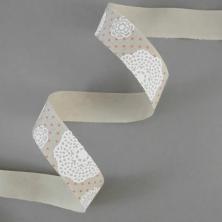 Лента х/б 15мм*3м "Снежинки" арт.CLP-162 D5001/041